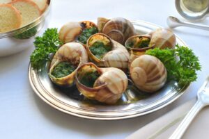 Escargot on the table